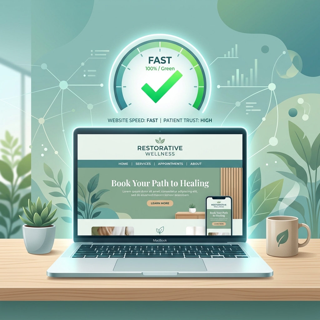 Wellness clinic web design — alternative health website speed and patient trust